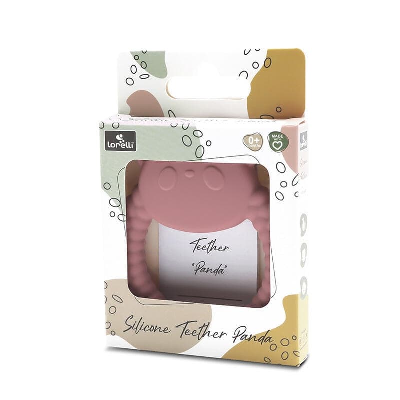 Hochet de Dentition Silicone Panda, rose lorelli 25/03 — vue 1 sur 2