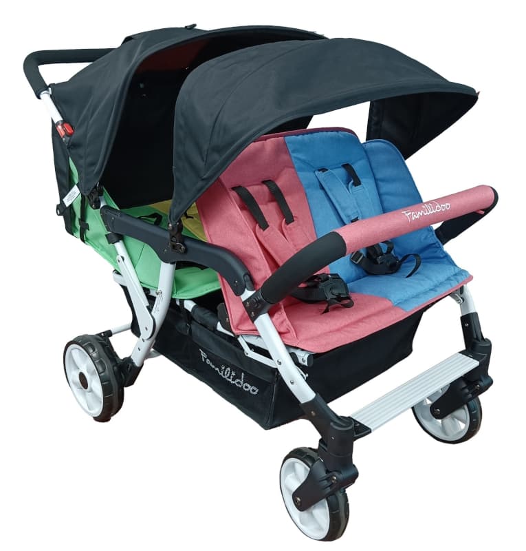 Poussette 4 Places City H4e, multicolor familidoo — vue 5 sur 6