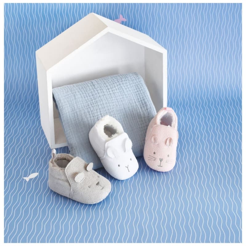 Chaussons Bebe Gris, accessoires dc gris 0-6 mois 2021 — vue 4 sur 5