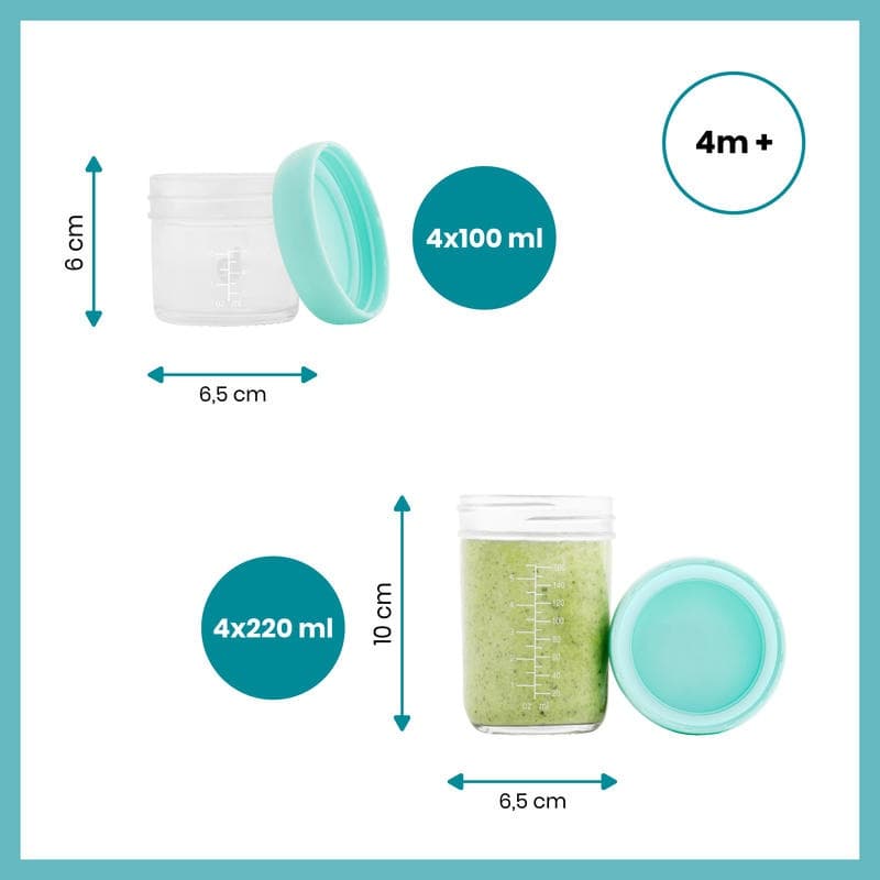 Babybols en Verre-100 Ml X 4 + 220 Ml X 4 + Livret Recettes Bio — vue 3 sur 3