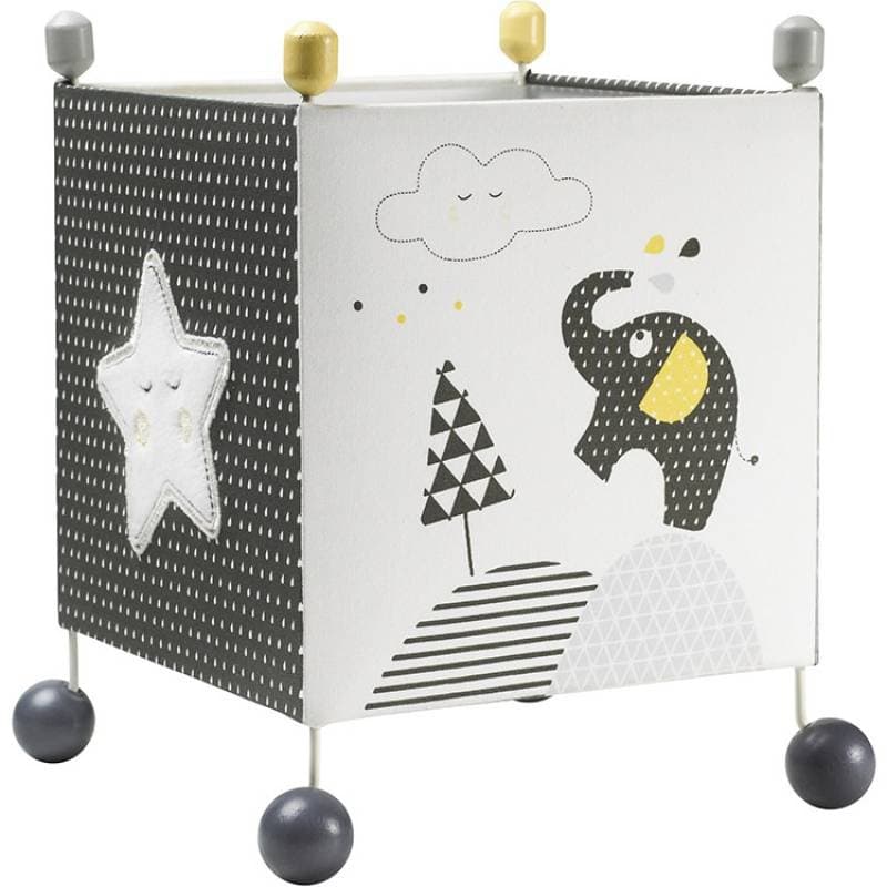 Luminaire Babyfan, babyfan sauthon baby deco blanc/gris l 16 x h 22 c — vue 3 sur 4
