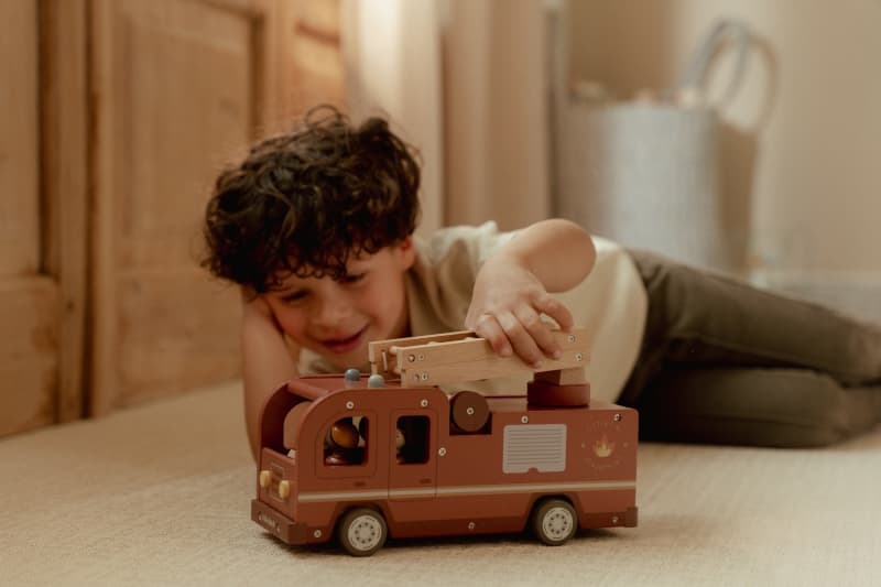 Camion de Pompiers en Bois Fsc, little dutch — vue 1 sur 3