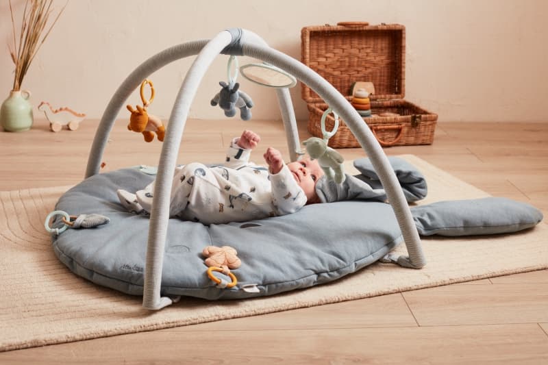 N&p&l Tapis d'Eveil Paco Bleu Coton Bio, iconiques bleu 64x8x72 permanent — vue 2 sur 4