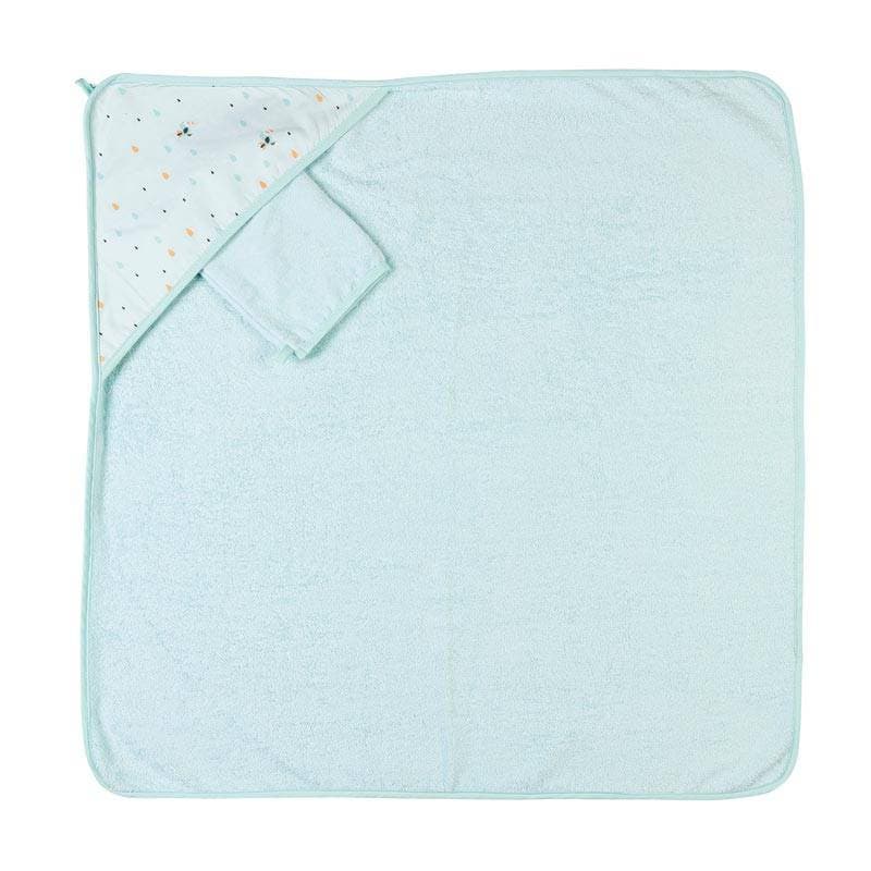 Cape de Bain Tim Tiloo, tim&tiloo nattou vert 75x75cm per — vue 1 sur 2