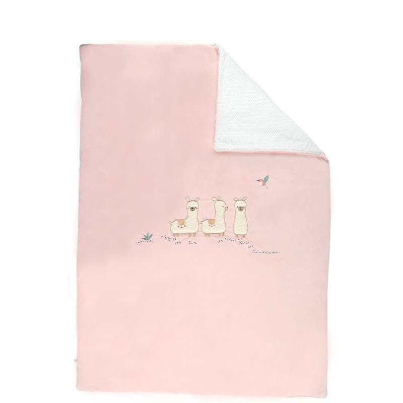 Couverture Rose 100x140cm en Veloudoux® Moris Sacha, rose clair permanent — vue 3 sur 4