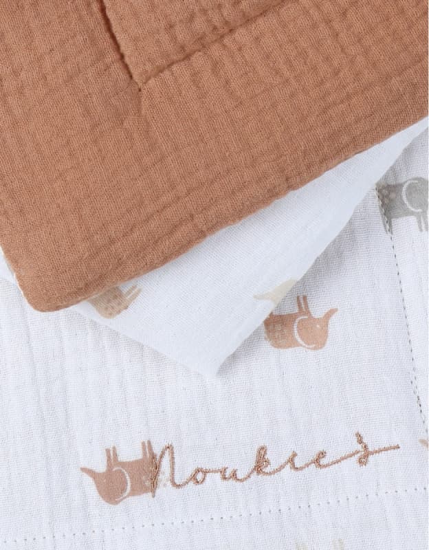 Couverture Mousseline Elephants, 75x100cm mix match noukie 's permanent — vue 4 sur 4