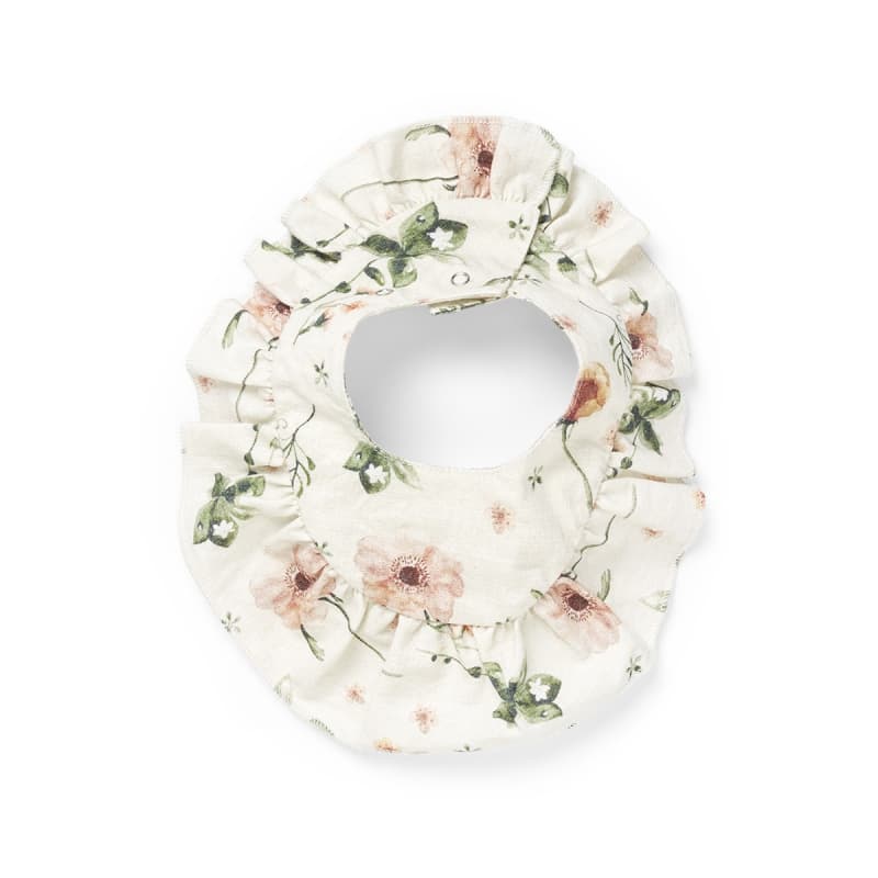 Bavoir de Dentition - Meadow Blossom, elodie beige/rose/vert tu