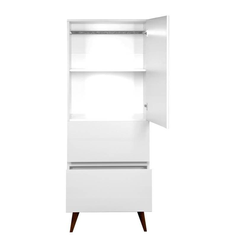 Armoire 1 Porte Trendy Blanc, trendy quax blanc 66x52x170h — vue 3 sur 4