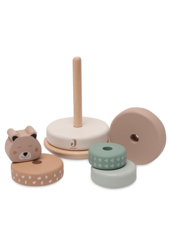 Tour d'Empilage Basculant en Bois, multicolor jungle jambo jollein h-24 — vue 2 sur 3
