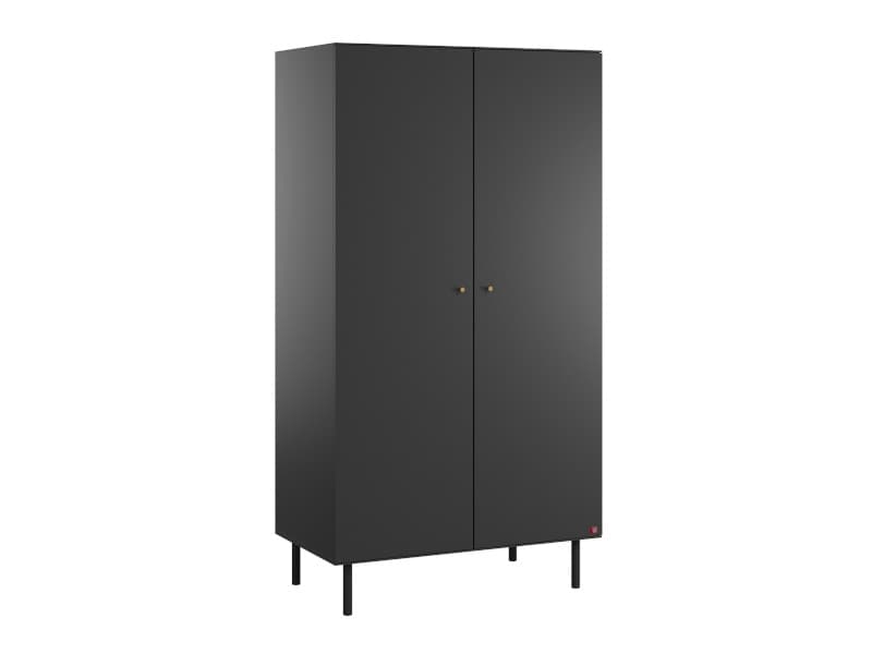 Armoire 2 Portes Cute Noir, 100x188x55,3 noir cute