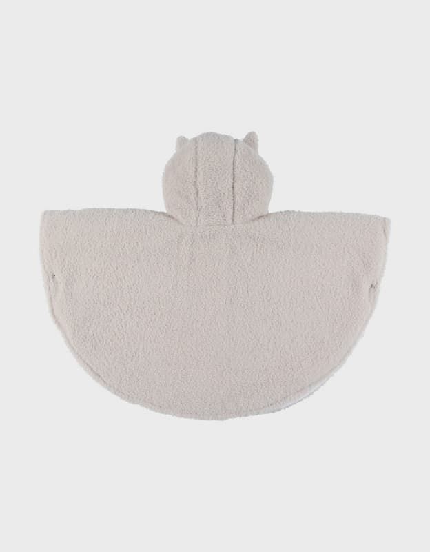 Poncho Groloudoux Sherpa, beige 18m mix and match noukie's hiver — vue 2 sur 3