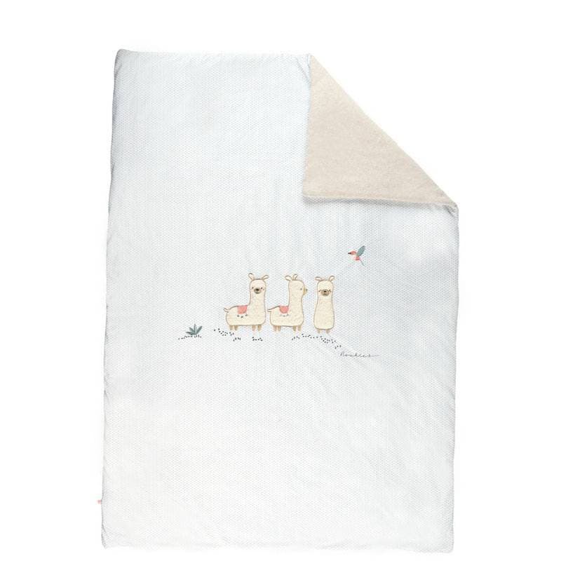 Couverture 100x140cm en Veloudoux® Moris Sacha, ecru permanent — vue 1 sur 4