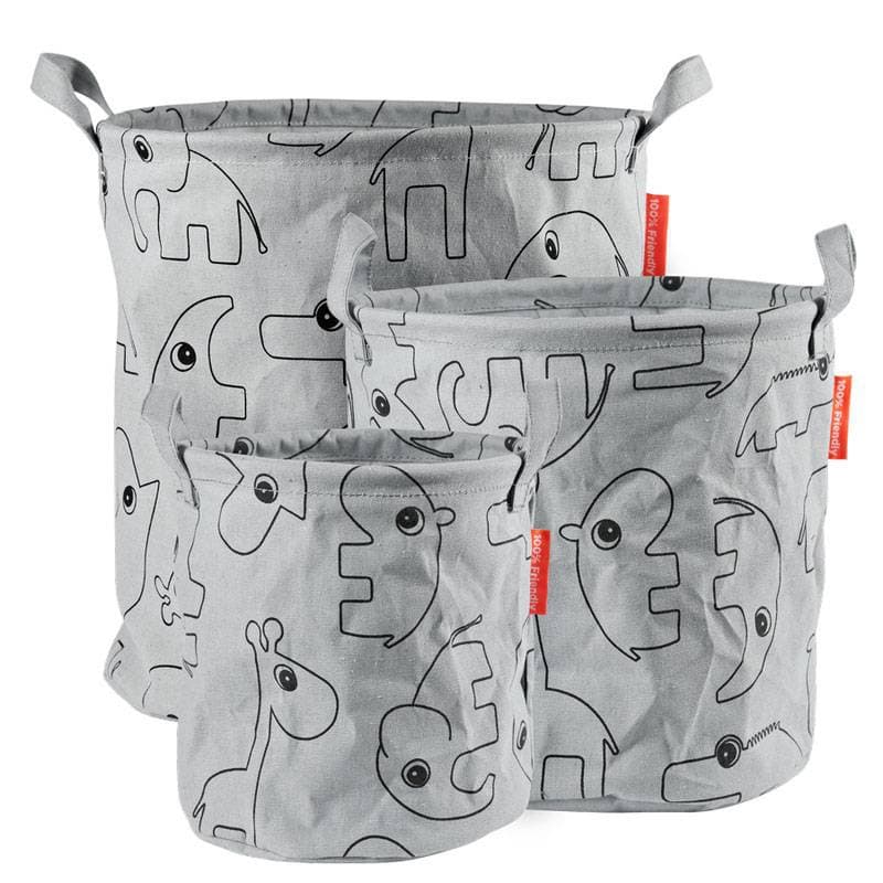 Set de 3 Paniers de Rangement Collection Contour, contour gris 2019