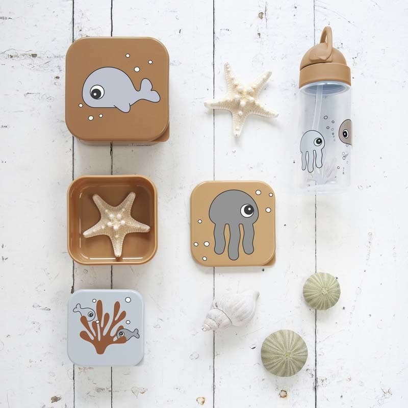 Gourde a Paille Sea Friends, sea friends moutarde/gris — vue 1 sur 2