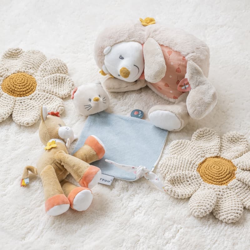 Mini Doudou Chat Lana, mila, zoë & lana nattou beige h-23 — vue 3 sur 3