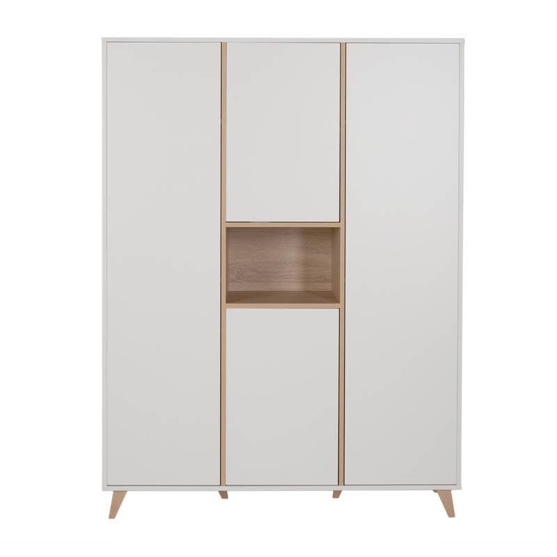 Armoire 4 Portes Loft Blanc, loft quax blanc 143x57x190h — vue 1 sur 2