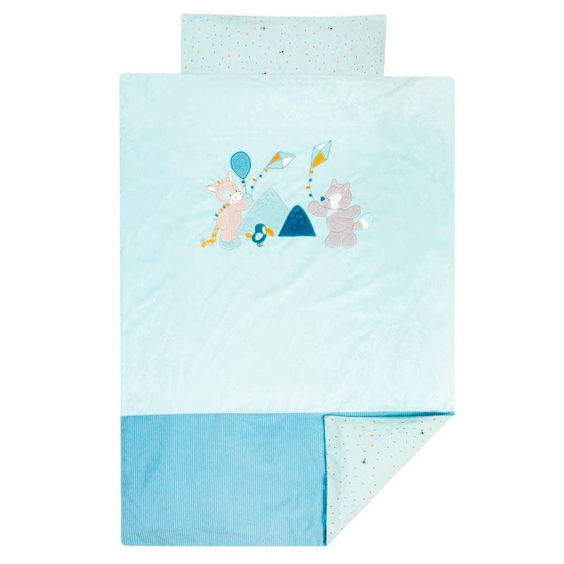 Housse de Couette 100x140 Taie D Oreiller Tim Tiloo, tim&tiloo nattou vert 100x140cm per