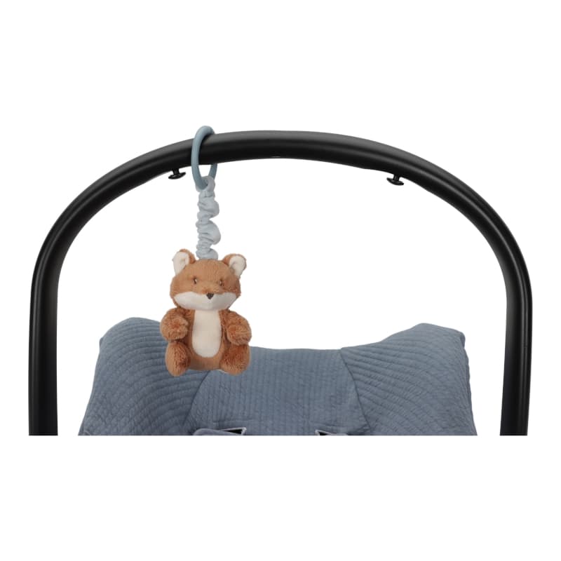 Peluche Vibrante Renard, marron bleu beige forest friends little dutch — vue 3 sur 4