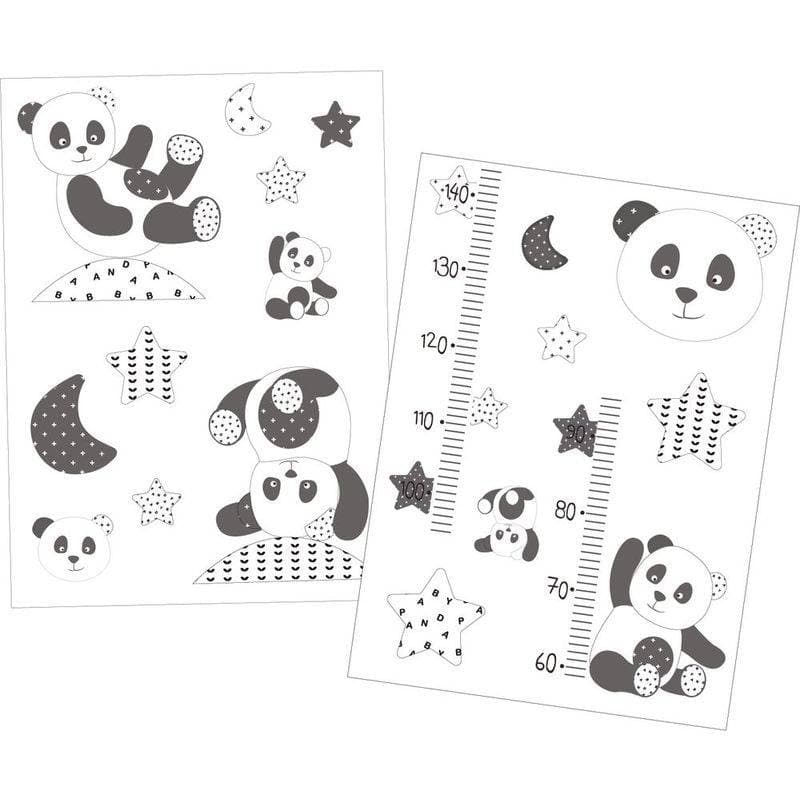 Stickers Muraux Chao Chao, chao chao sauthon baby deco gris fonce - blanc - n