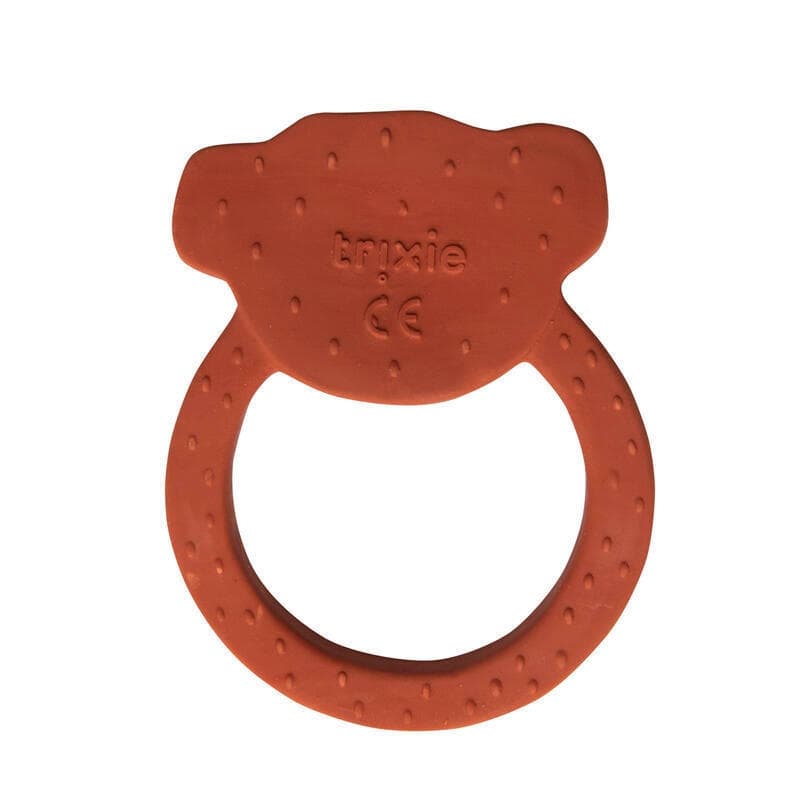 Natural Rubber Round Teether - Mr. Monkey, trixie marron — vue 2 sur 5