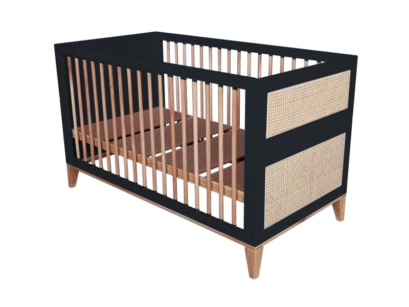 Nami Lit/bed Cannage Rotin 70 X 140 H86 Onyx — vue 4 sur 5