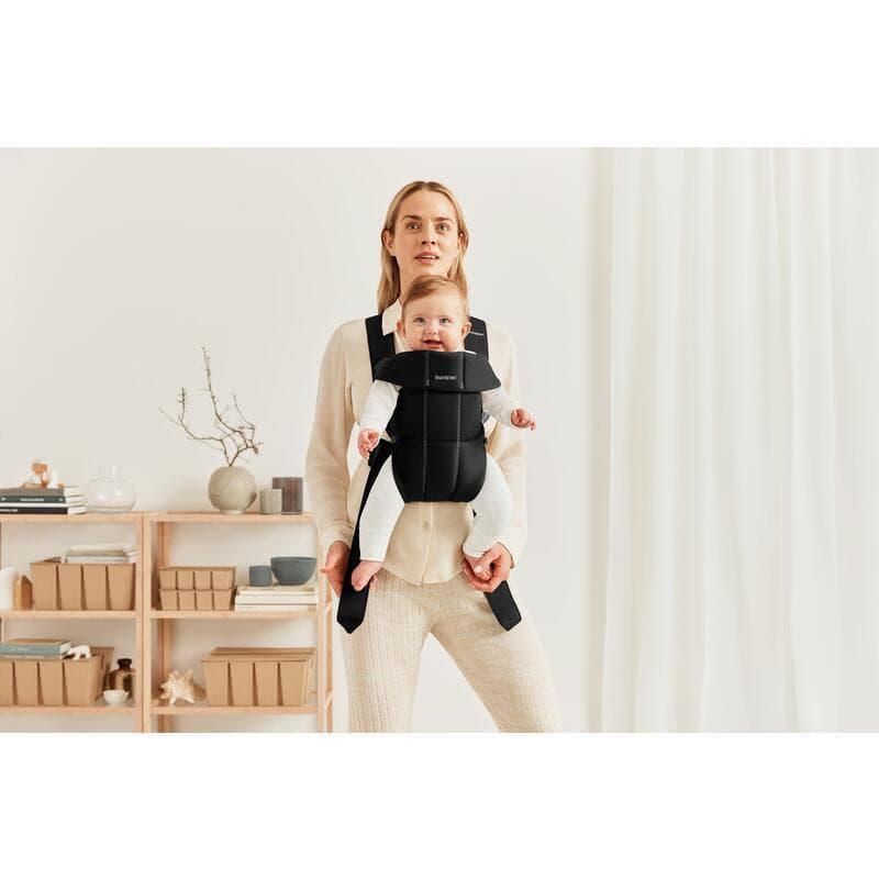 Porte-bebe Mini, noir coton — vue 2 sur 5