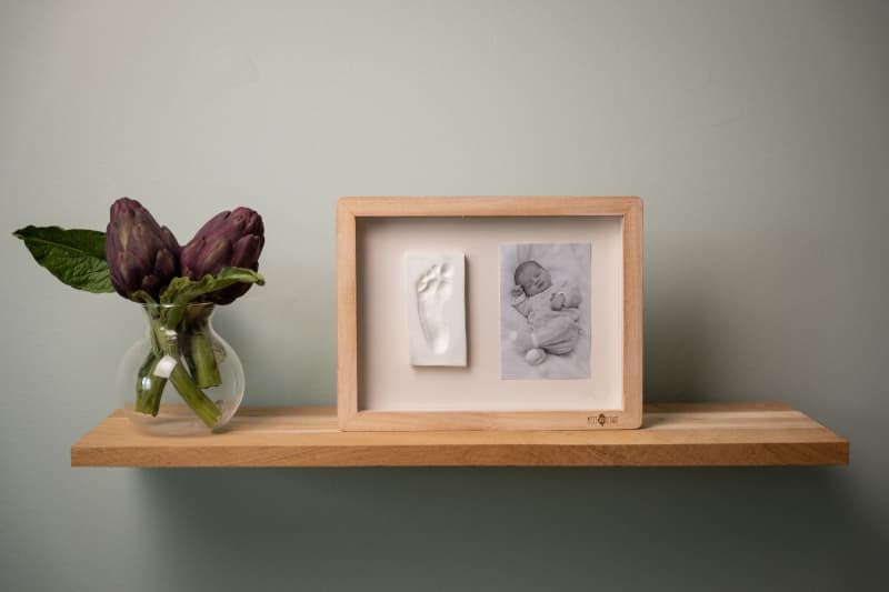 Cadre Classique - Ivy Grey, gris beige bois petit artichaut — vue 3 sur 5