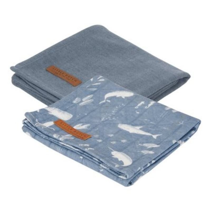 Set 2 Langes 70x70 Ocean Blue, little dutch blue 70x70 little dutch blue 70x70