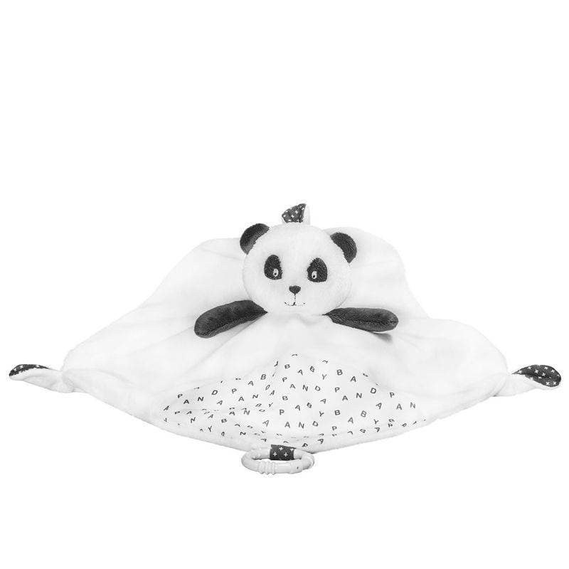 Doudou Mouchoir Chao Chao, chao chao sauthon baby deco blanc - gris fonce - n — vue 2 sur 2