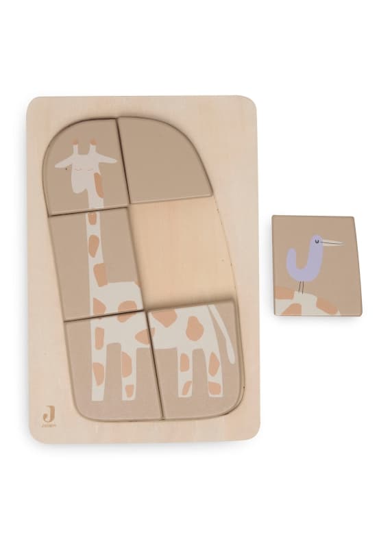 Puzzle en Bois, nougat jungle jambo giraffe jollein h-24 — vue 2 sur 3