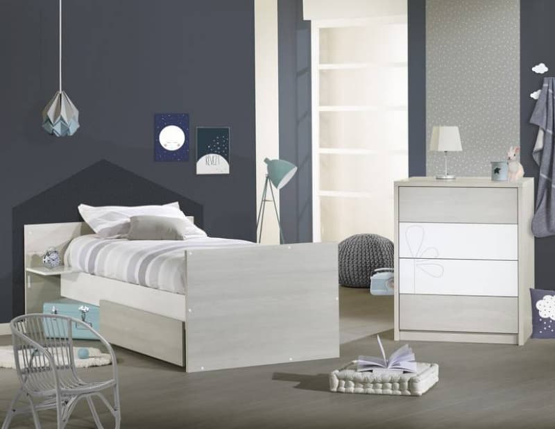 Lit Combine Evolutif Newopale avec Motif, newopale avec motif sauthon easy blanc/decor fren — vue 2 sur 2