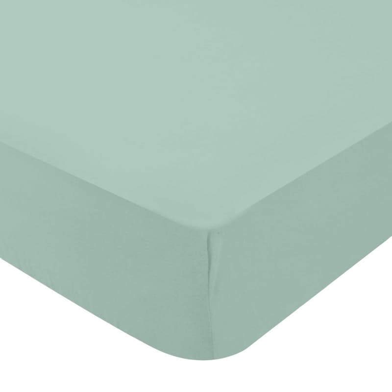 Drap-housse Jersey 70x140 Cm Vert de Gris, drap housse fee moi dormir vert de gris 70x140 cm — vue 2 sur 2