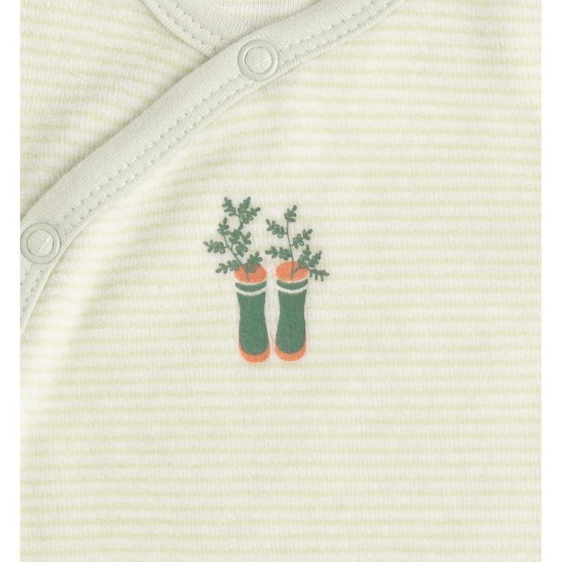 Pyjama 3 Mois Petites Rayures Vertes Botanica, botanica deco — vue 4 sur 4