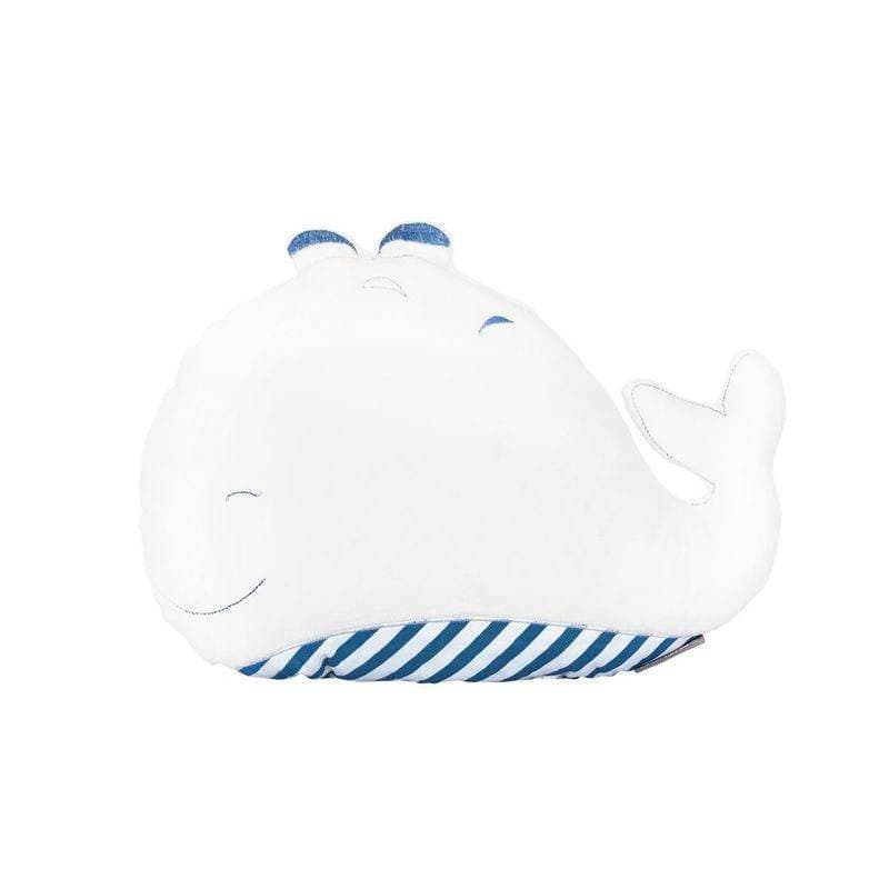 Coussin Blue Baleine, blue baleine sauthon baby deco blanc - bleu per — vue 1 sur 2