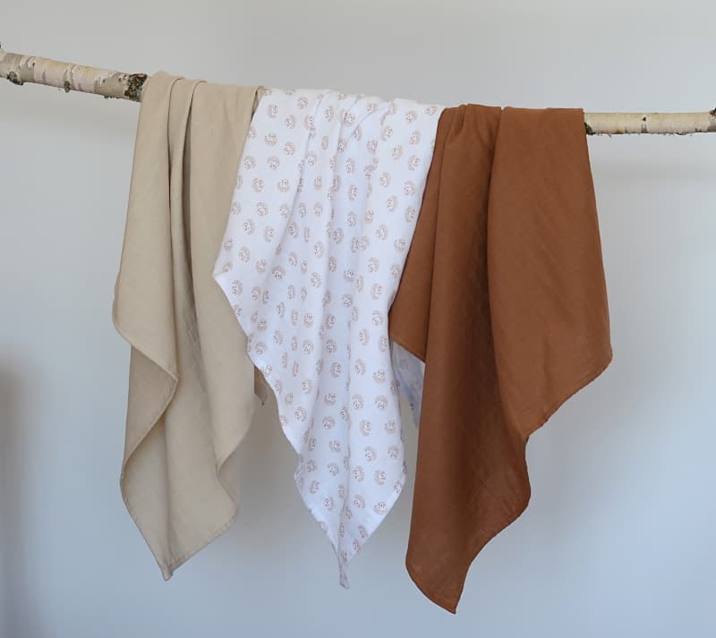 Boite 3 Langes - Herisson, marron — vue 3 sur 3