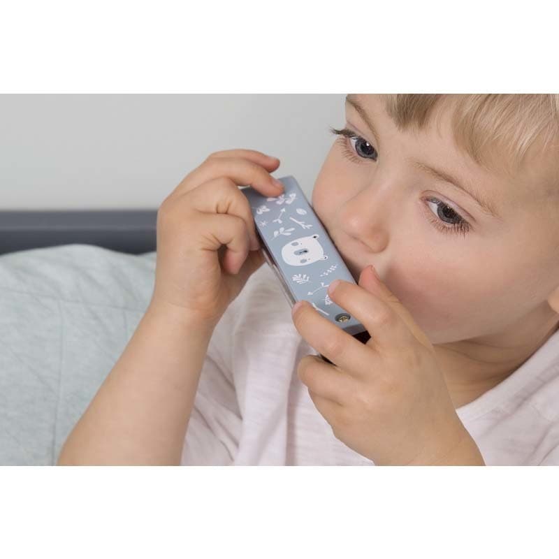 Harmonica en Bois Bleu, 13x2,7x2,3 bleu little dutch adventure blue
