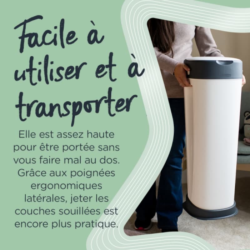 Poubelle a Couches Twist & Click Xl Blanc Ffp, tommee tippee — vue 4 sur 6