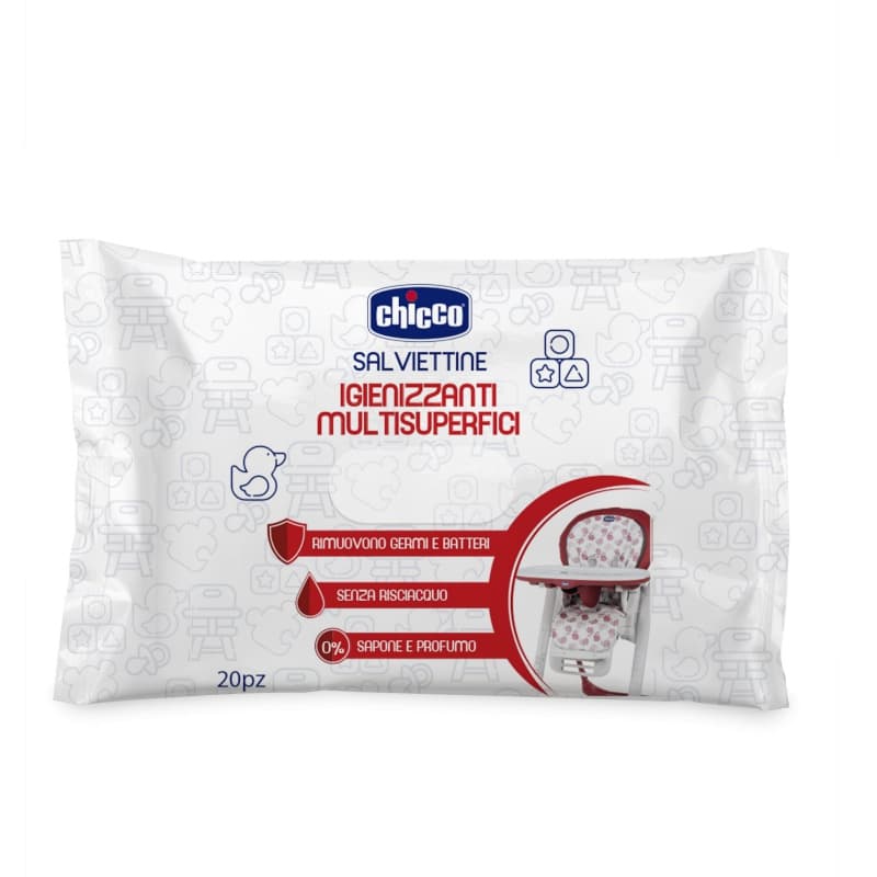 Lingettes Nettoyantes Multi-surface 20 Pieces, hygiene chicco per — vue 2 sur 2