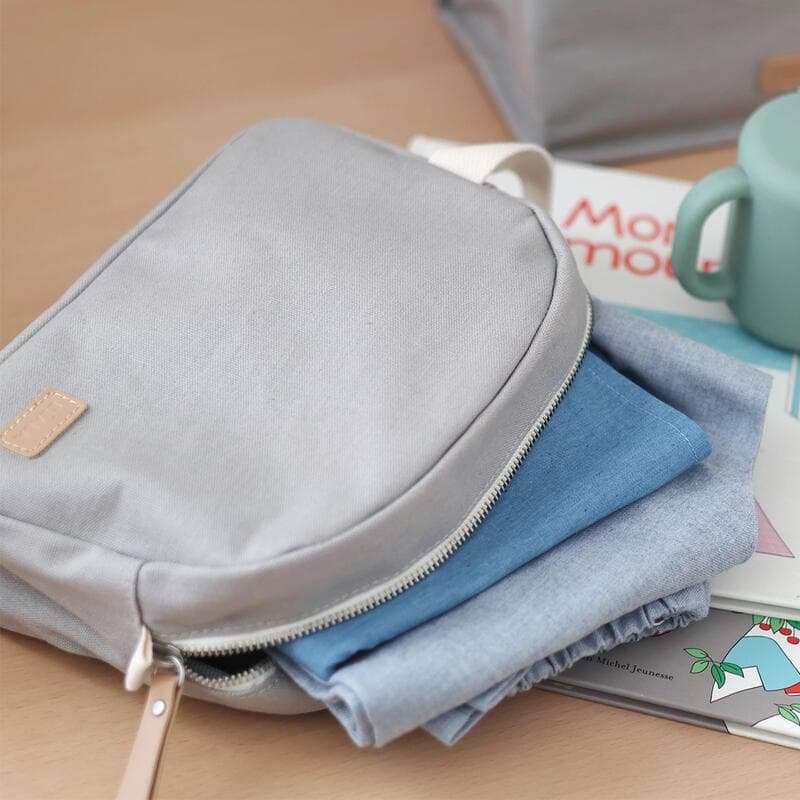 Trousse Toilette Canvas, gris beaba — vue 2 sur 3