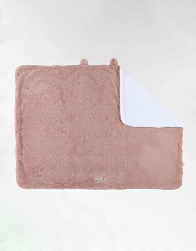 M&m24 Couverture Ouatinee 75x100cm en Fausse Fourrure, Rose Pale, rose 75x100 cm mix & match noukies permanent — vue 1 sur 5