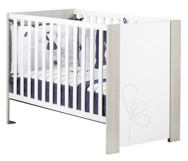 Lit Bebe Newopale avec Motif, newopale avec motif sauthon easy blanc/decor fren — vue 2 sur 2