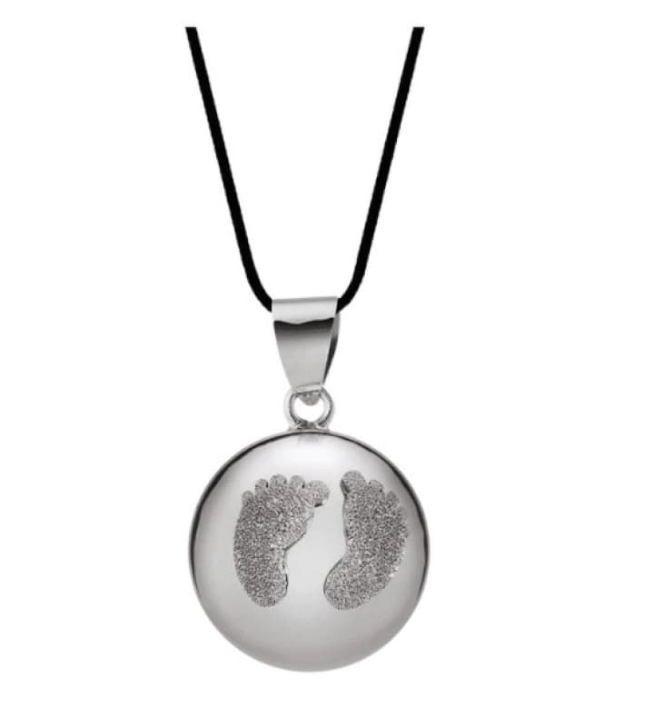 Bola Baby Feet, Black Rhodium/poudre de Diamant, avec Cordon Noir, babyfeet black rhodium u