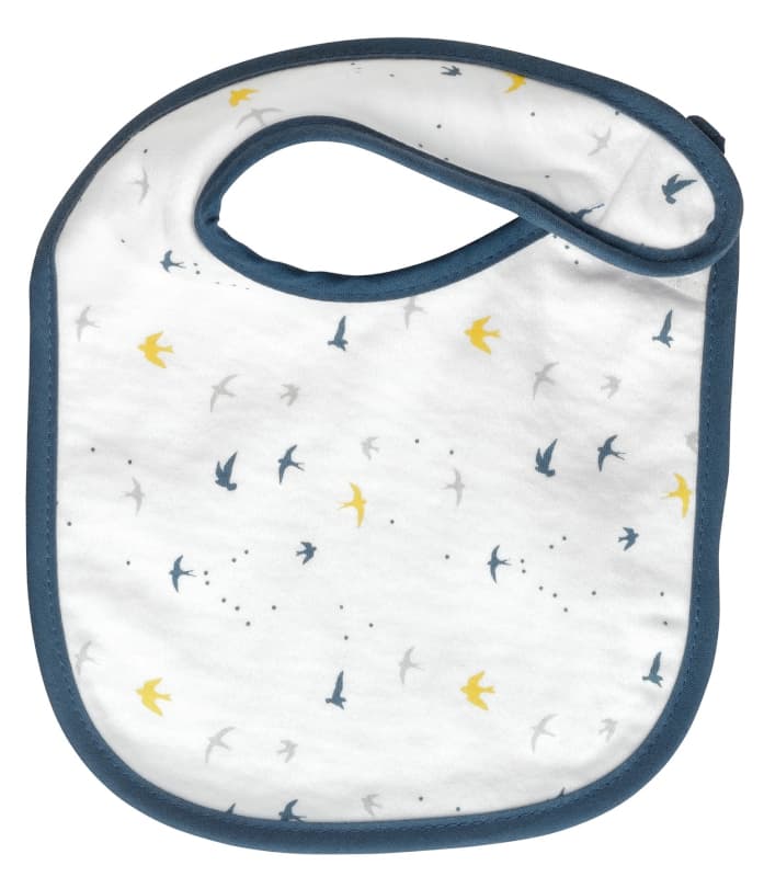Lot de 2 Bavoirs Naissance Gaia Bleu, gaia bebe9 creation bleu 18x21cm h-21 — vue 2 sur 3