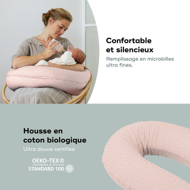 Coussin de Maternite Doomoo Buddy Cloudy Pink, confort babymoov — vue 5 sur 7