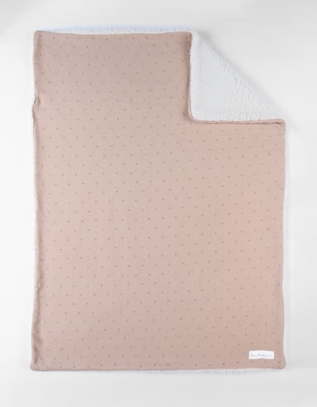 M&m24 Couverture Tricot Powder Pink avec Sherpa 75x100, rose 75x100 cm mix & match noukies permanent — vue 1 sur 4