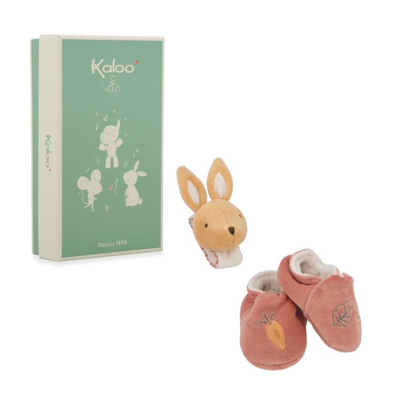 Bracelet & Chaussons a Sons, lapin marron kaloo 25/02
