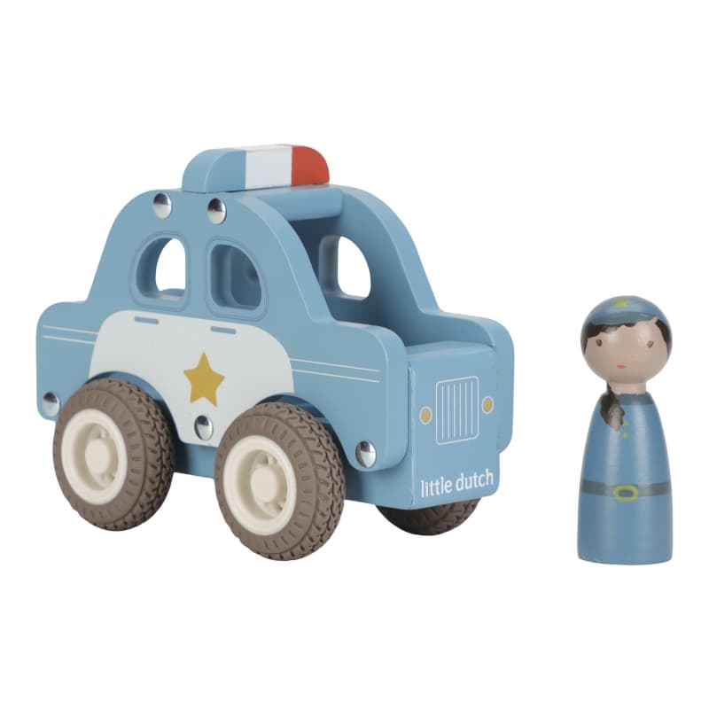 Voiture de Police en Bois Fsc, little dutch — vue 1 sur 6