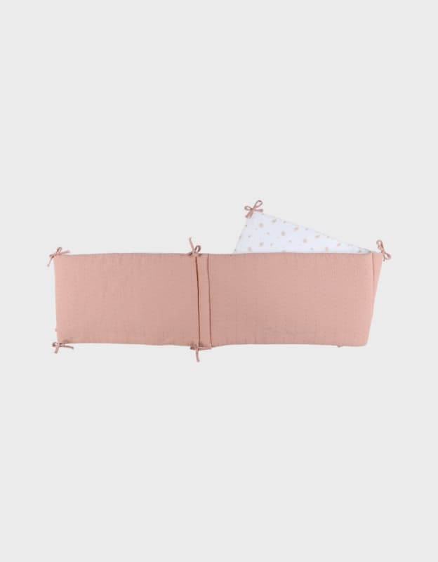 Vf Tour de Lit, Mousseline Bio - Fleurs d'Antan, rose 180x33cm vintage flowers noukie's — vue 2 sur 4