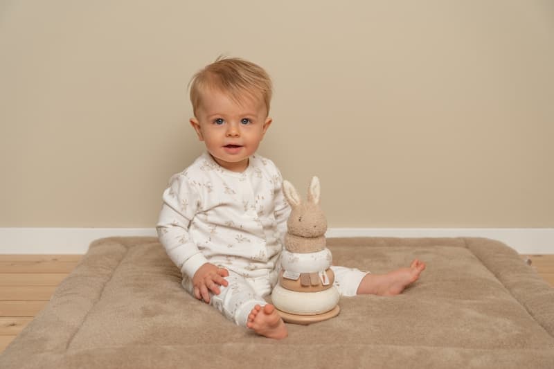 Tour Anneaux a Empiler Fsc, blanc beige 0m+ baby bunny little dutch 05-24 — vue 4 sur 4