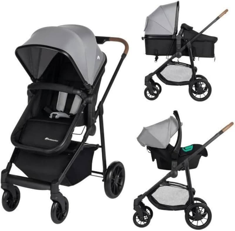 Poussette Trio Haze, tinted grey bebeconfort